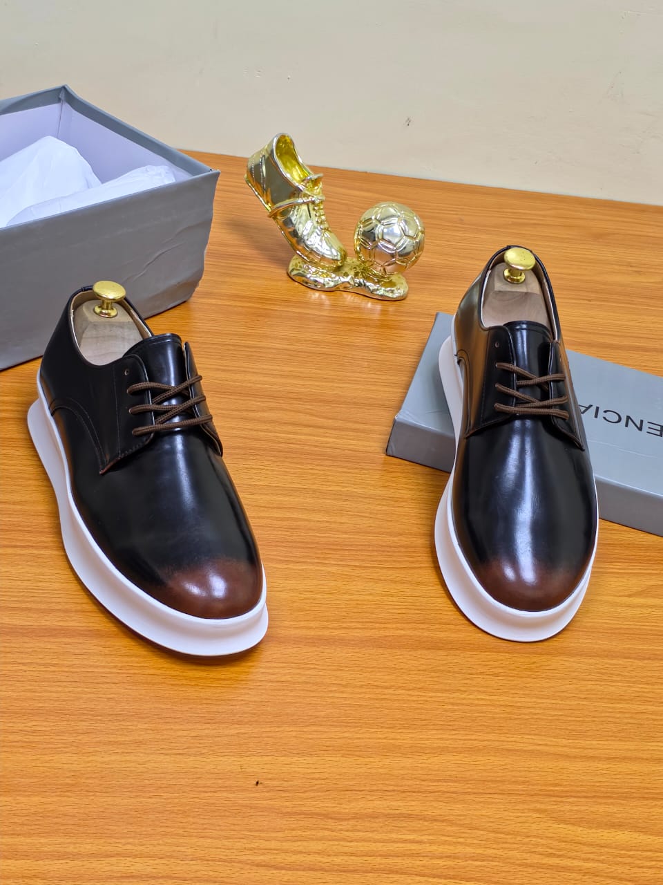 Balenciaga Two-Tone Gradient Derby – White Cloud Sole Shoe 1 Balenciaga Two-Tone Gradient Derby – White Cloud Sole Shoe